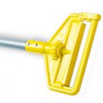 View: H145 Side Gate Wet Mop Handle, Large Yellow Plastic Head, Fiberglass Handle